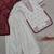 white color beautiful embroidery thread work silk blend kurti palazzo set