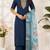 Navy-blue silk sequins kurta set