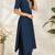Navy-blue silk sequins kurta set