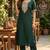 Green silk blend sequins kurta set