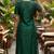 Green silk blend sequins kurta set
