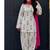 Cream cotton embroidered farshi salwar set