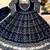 Black poly cotton embroidered flared gown set