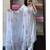 White organza embroidered kurta set