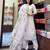 White organza embroidered kurta set