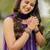 Purple faux georgette embroidered palazzo set