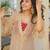 Beige silk blend embroidered palazzo set