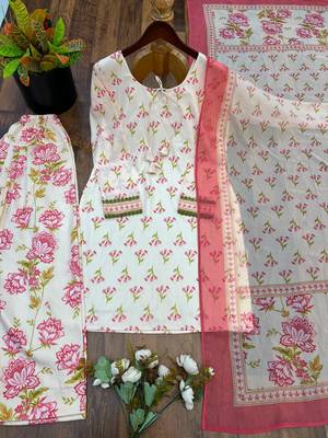 Off-white silk blend printed farshi salwar set 3