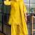 Dark-yellow chanderi embroidered palazzo set