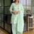 Light-green chanderi embroidered palazzo set