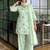 Light-green chanderi embroidered palazzo set