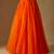 Orange Embroidered Organza Satin Tulle Indo Western Lehenga Set