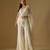 Ivory embroidered satin tulle sharara set