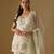 Ivory embroidered satin tulle sharara set