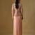 Rose gold embroidered satin tulle drape skirt set