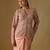 Rose gold embroidered satin tulle drape skirt set