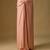 Rose gold embroidered satin tulle drape skirt set
