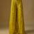 Yellow embroidered satin tulle sharara set