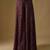 Wine embroidered satin tulle sharara cape set