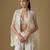 Ivory embroidered satin tulle sharara cape set