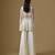 Ivory embroidered satin tulle sharara cape set