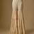 Beige embroidered satin tulle sharara cape set