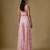 Baby pink embroidered tulle sharara set