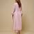 Blush pink embroidered chanderi muslin organza kurta set
