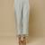 Mint green embroidered chanderi muslin organza kurta set