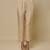 Beige embroidered chanderi muslin organza anarkali set
