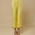 Butter yellow embroidered chanderi muslin organza kurta set