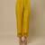 Yellow embroidered chanderi muslin organza anarkali set