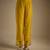 Yellow embroidered chanderi muslin organza kurta set