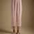 Baby pink embroidered chanderi muslin organza kurta set