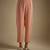 Rose gold embroidered chanderi muslin organza kurta set