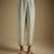 Mint green embroidered chanderi muslin organza kurta set