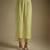 Baby yellow embroidered chanderi muslin organza anarkali set