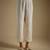 Ivory embroidered chanderi muslin organza kurta set
