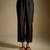 Black embroidered chanderi muslin organza kurta set