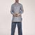 Men's solid pure linen short kurta