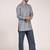 Men's solid pure linen short kurta