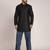 Men's solid pure linen short kurta