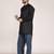 Men's solid pure linen short kurta