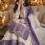 Purple And White Color Embroidery And Thread Work Georgette Salwar Suit