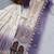 Purple And White Color Embroidery And Thread Work Georgette Salwar Suit