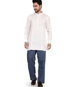 Men's pure linen pintuck short kurta