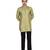 Men's pure linen short kurta with thread work