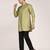 Men's pure linen short kurta with thread work