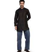 Men's pure linen pintuck short kurta
