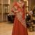Orange Sequin and Embroidery Georgette Lehenga Choli Set